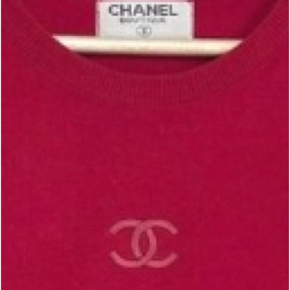 CHANEL wool blend knit top
